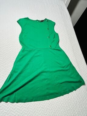 NY&C New York and Company Green Minimalist A- Line Dress / XL